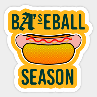 Baseball Season - Hotdog Sticker